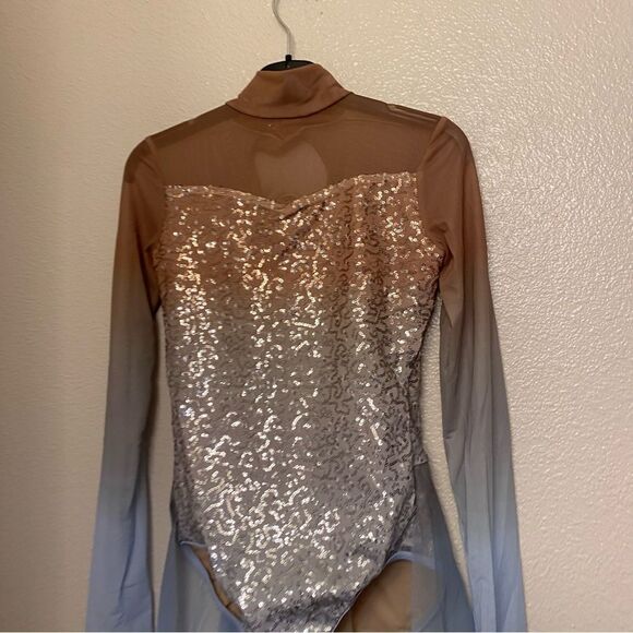 WEISSMAN Elite Dance Costume lyrical blue ombre You Are The Reason PL12691 XSA - Picture 3 of 10